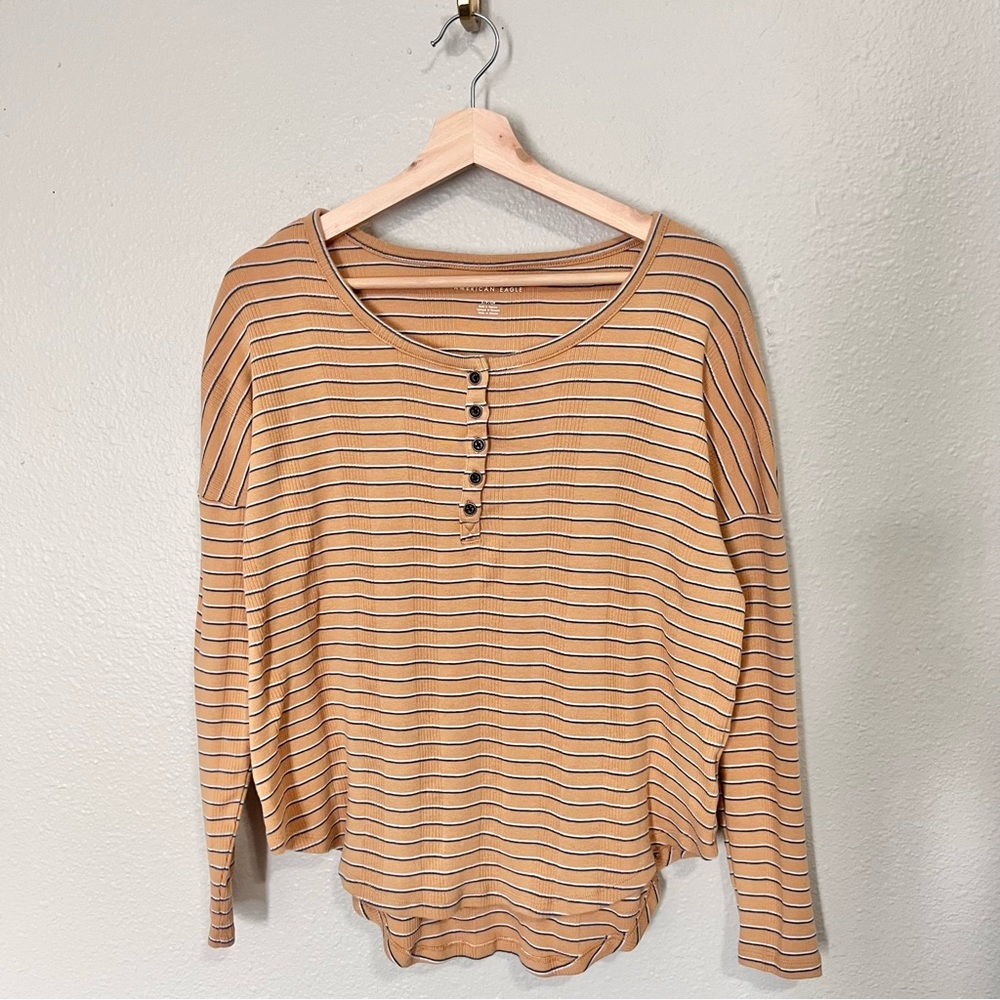 American eagle long sleeve striped shirt small